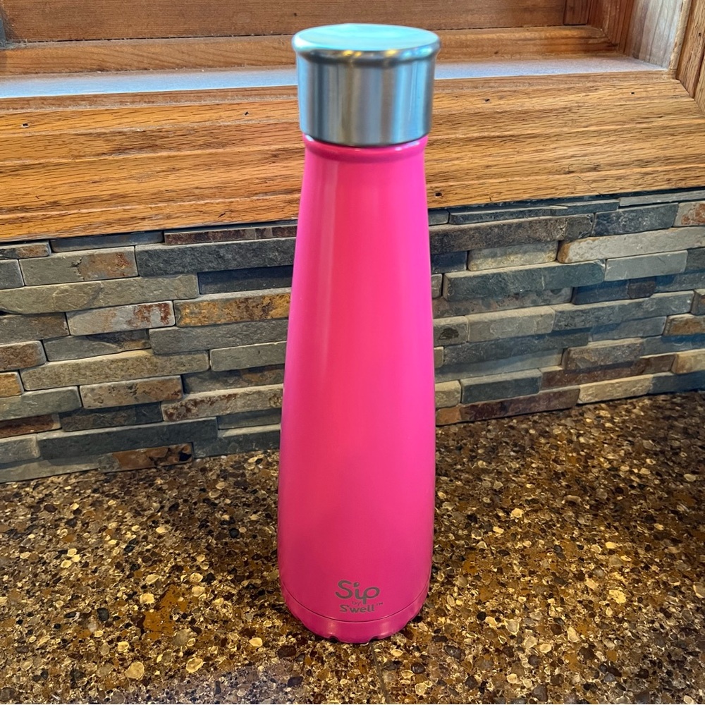 Sip by swell pink stainless steel water bottle and coffee thermos